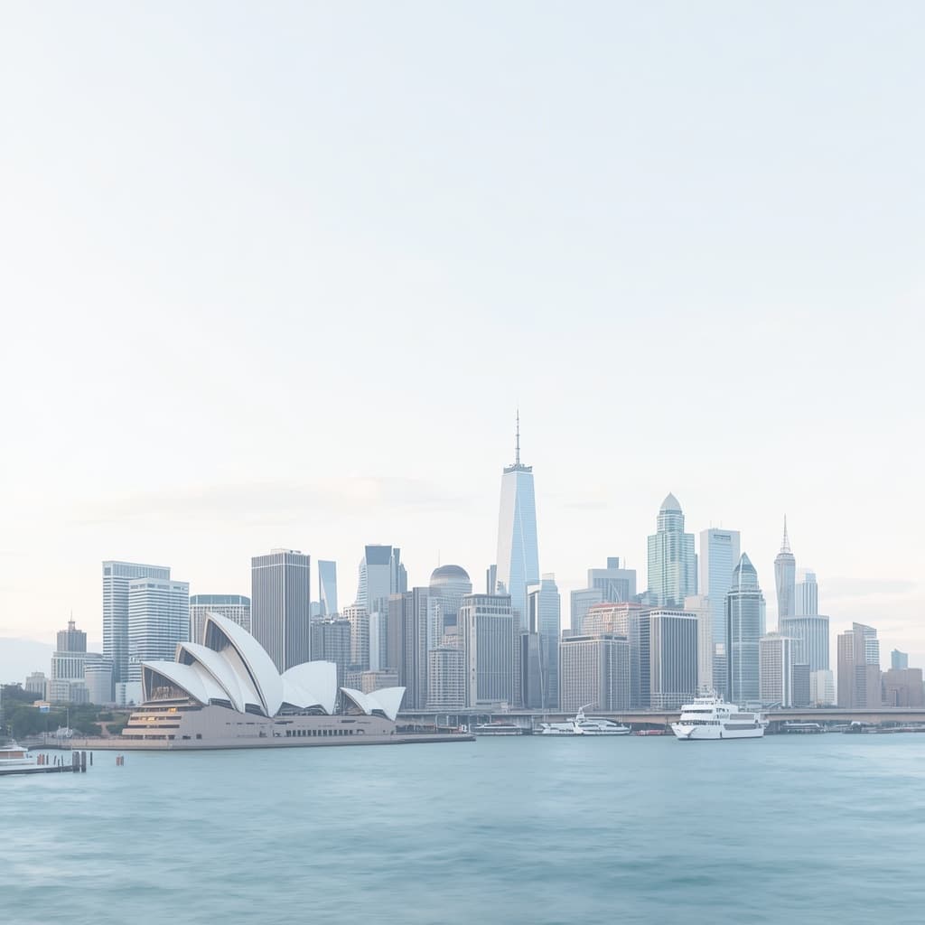 Australia landmark scholarship card background