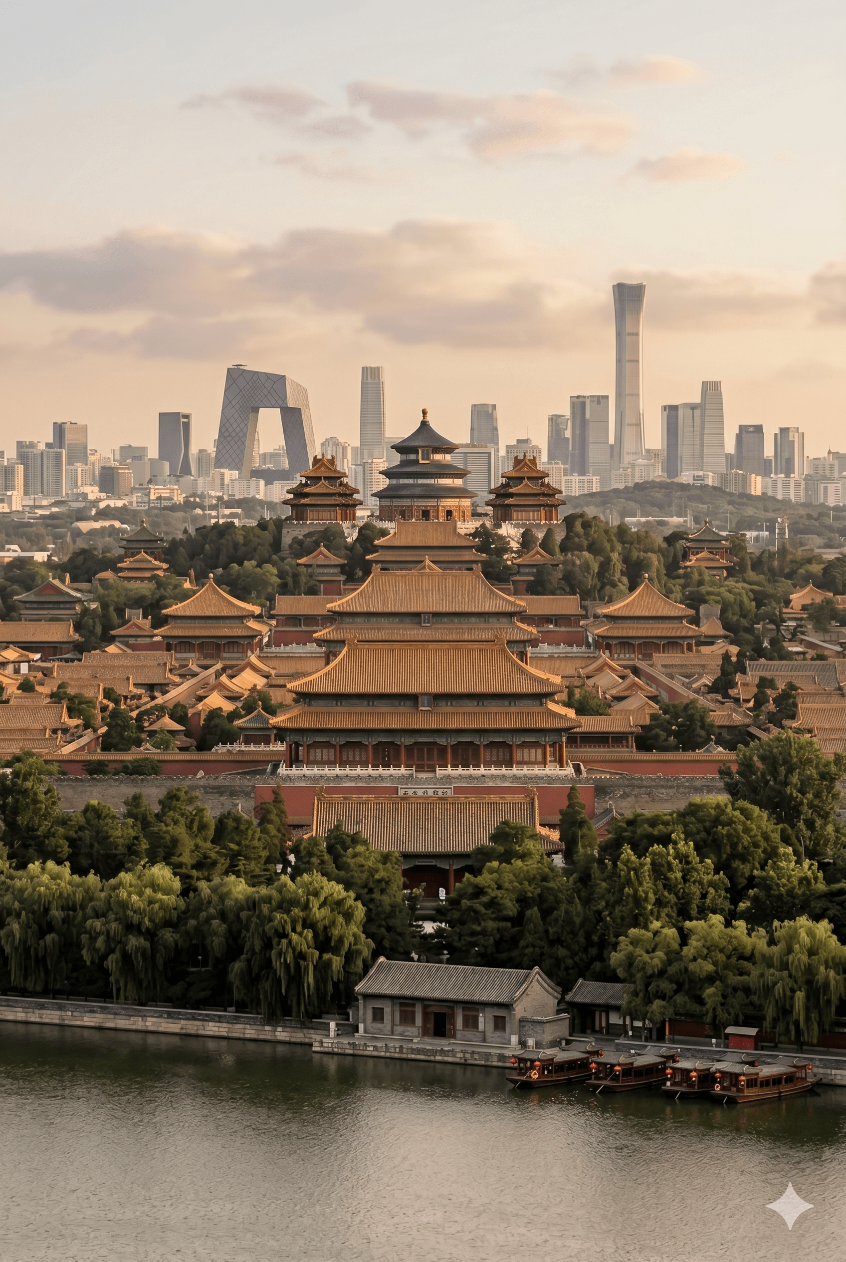 China landmark scholarship card background
